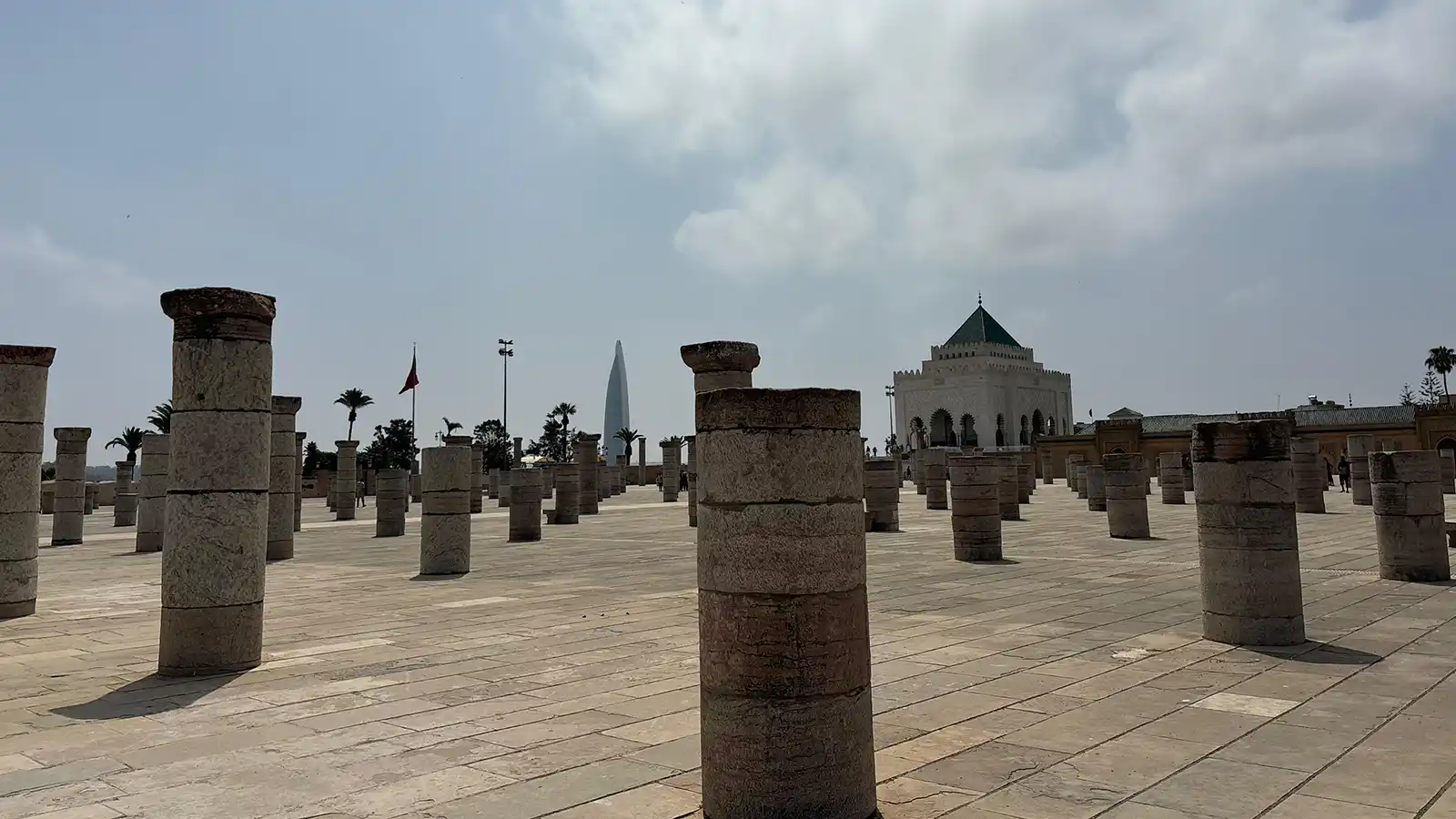 Rabat private city tour at Hassan Tower and historic landmark area